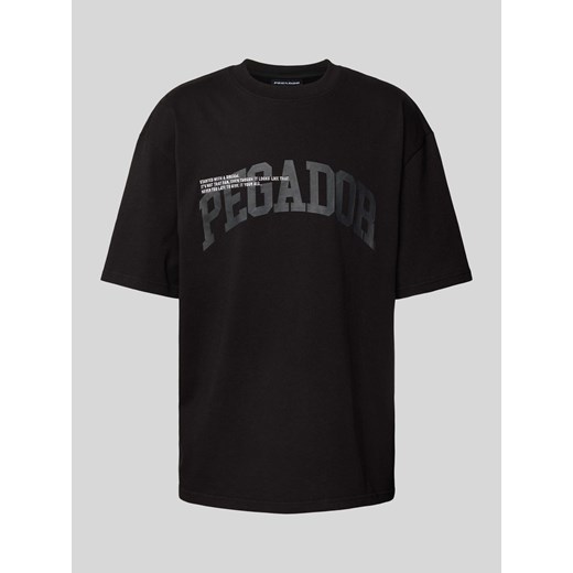 T-shirt o kroju oversized z nadrukiem z logo i okrągłym dekoltem ze sklepu Peek&Cloppenburg  w kategorii T-shirty męskie - zdjęcie 172182944