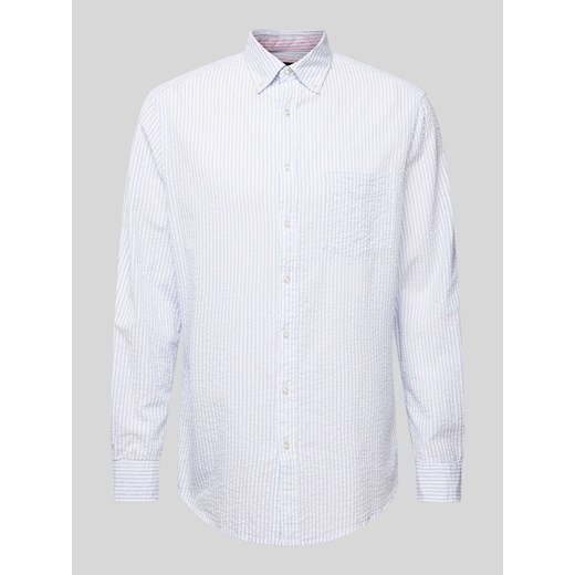 Koszula casualowa ze wzorem w paski i kołnierzykiem typu button down ze sklepu Peek&Cloppenburg  w kategorii Koszule męskie - zdjęcie 172183163