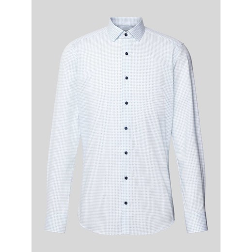 Koszula biznesowa o kroju body fit ze wzorem na całej powierzchni ze sklepu Peek&Cloppenburg  w kategorii Koszule męskie - zdjęcie 172183254