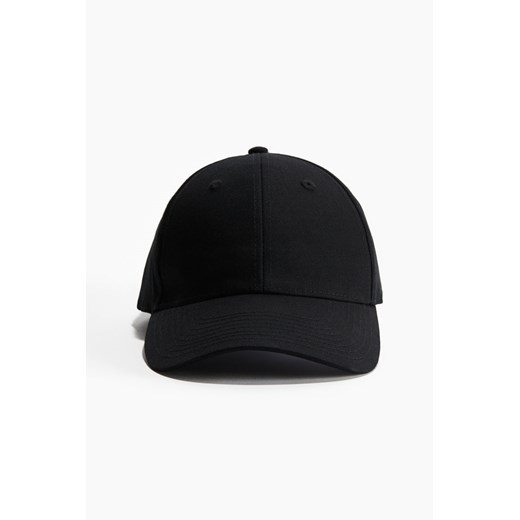 H & M - Bawełniana czapka z daszkiem - Czarny ze sklepu H&M w kategorii Czapki z daszkiem męskie - zdjęcie 172183604