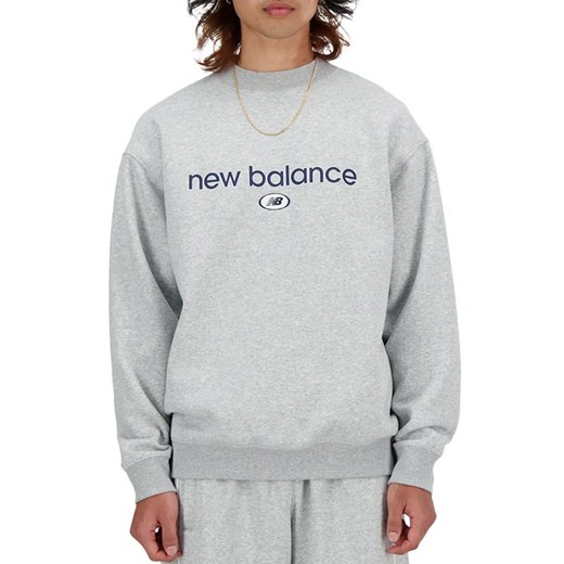 Bluza New Balance MT41597AGT - szara ze sklepu streetstyle24.pl w kategorii Bluzy męskie - zdjęcie 172184971