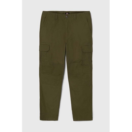Dickies spodnie bawełniane kolor zielony w fasonie cargo ze sklepu PRM w kategorii Spodnie męskie - zdjęcie 172184984