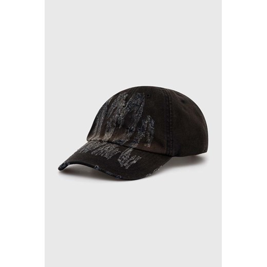 032C czapka z daszkiem bawełniana 'Crisis' Cap kolor czarny gładka SS24-A-0010 ze sklepu PRM w kategorii Czapki z daszkiem męskie - zdjęcie 172185081