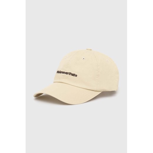 thisisneverthat czapka z daszkiem bawełniana T-Logo Cap kolor beżowy z aplikacją TN240WHWBC01 ze sklepu PRM w kategorii Czapki z daszkiem męskie - zdjęcie 172185084