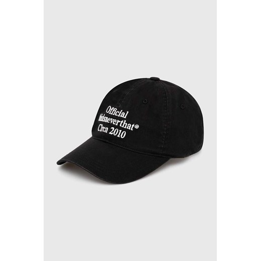 thisisneverthat czapka z daszkiem bawełniana Times Cap kolor czarny z aplikacją TN240WHWBC04 ze sklepu PRM w kategorii Czapki z daszkiem męskie - zdjęcie 172185092