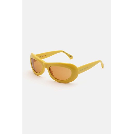 Marni okulary przeciwsłoneczne Field Of Rushes kolor żółty EYMRN00067 004 7IE ze sklepu PRM w kategorii Okulary przeciwsłoneczne damskie - zdjęcie 172185343