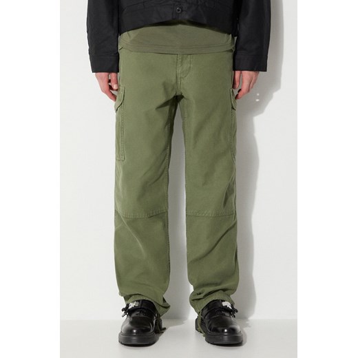Filson spodnie bawełniane Field Cargo Pants kolor zielony w fasonie cargo FMPAN0016 ze sklepu PRM w kategorii Spodnie męskie - zdjęcie 172185393