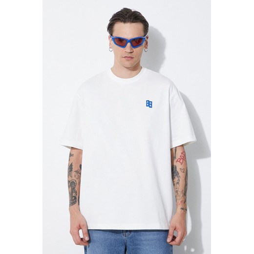 T-shirt męski biały Ader Error na wiosnę casual z krótkim rękawem 