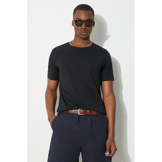 Paul Smith t-shirt bawełniany męski kolor czarny gładki M1R-697PS-H00084 ze sklepu PRM w kategorii T-shirty męskie - zdjęcie 172185483