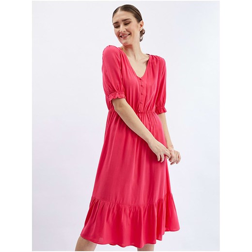 Sukienka ORSAY elegancka różowa midi 