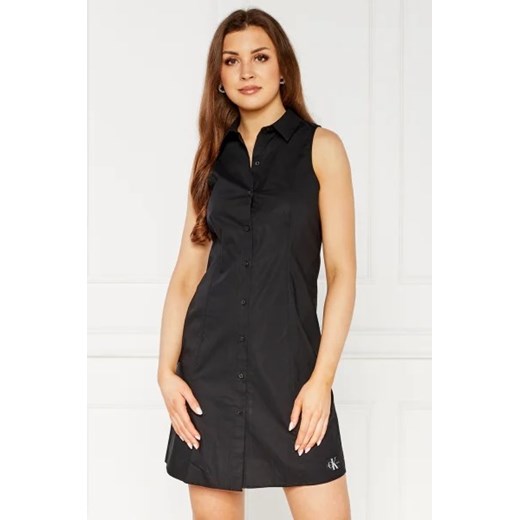 Sukienka Calvin Klein bez rękawów casualowa bawełniana mini