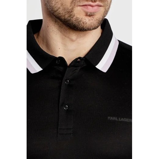 T-shirt męski Karl Lagerfeld czarny casual bawełniany 