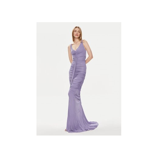 Elisabetta Franchi Sukienka wieczorowa AB-590-42E2-V780 Fioletowy Regular Fit ze sklepu MODIVO w kategorii Sukienki - zdjęcie 172187492