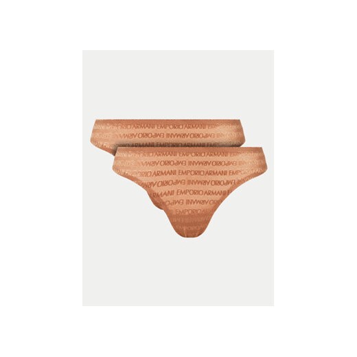 Emporio Armani Underwear Komplet 2 par fig brazylijskich 163333 3F204 01656 Brązowy ze sklepu MODIVO w kategorii Majtki damskie - zdjęcie 172187522