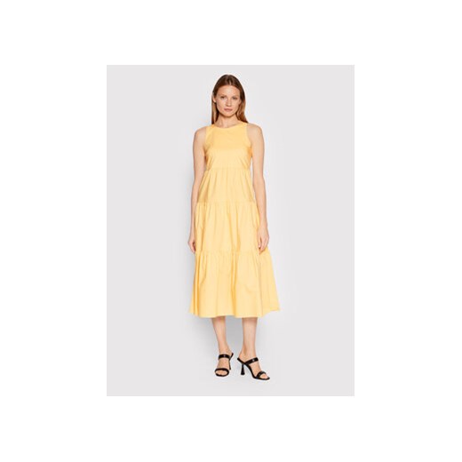 Patrizia Pepe Sukienka letnia 2A2320/A9B9-Y411 Żółty Regular Fit ze sklepu MODIVO w kategorii Sukienki - zdjęcie 172187562