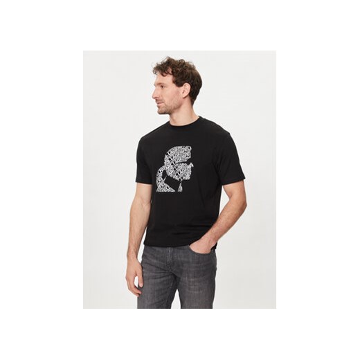 KARL LAGERFELD T-Shirt 755082 542224 Czarny Regular Fit ze sklepu MODIVO w kategorii T-shirty męskie - zdjęcie 172187611