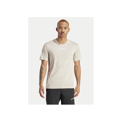 adidas T-Shirt Terrex Multi IP4779 Beżowy Regular Fit ze sklepu MODIVO w kategorii T-shirty męskie - zdjęcie 172187662