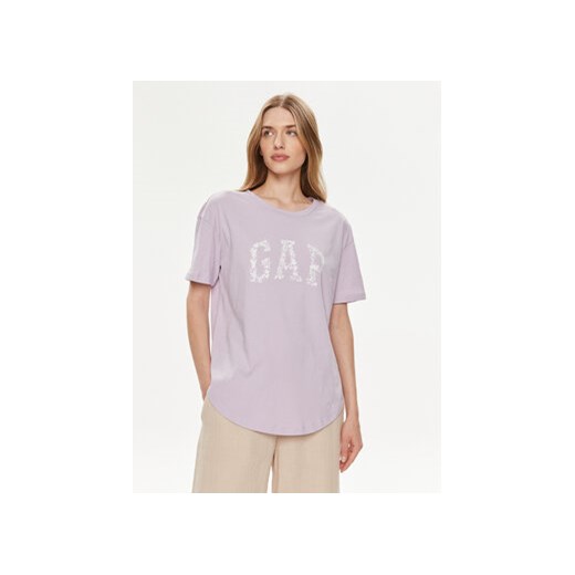 Gap T-Shirt 875093-02 Fioletowy Relaxed Fit ze sklepu MODIVO w kategorii Bluzki damskie - zdjęcie 172187814