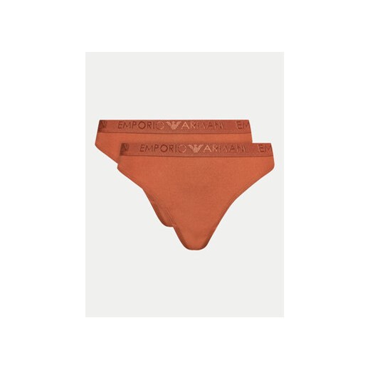 Emporio Armani Underwear Komplet 2 par stringów 163333 4R235 01656 Brązowy ze sklepu MODIVO w kategorii Majtki damskie - zdjęcie 172187884