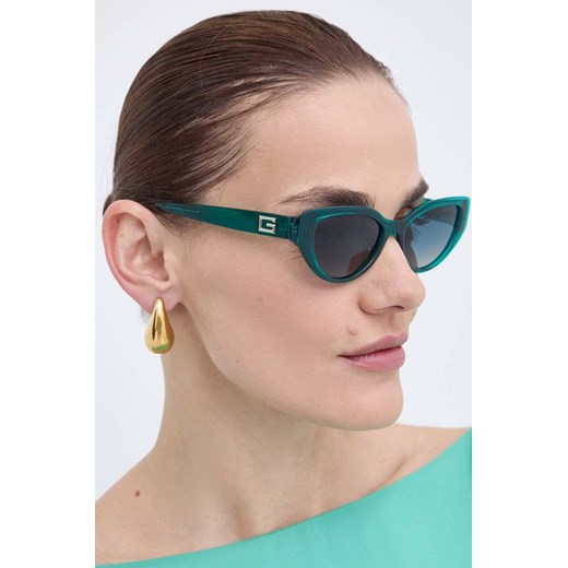 Guess okulary przeciwsłoneczne damskie kolor zielony GU7910_5296P ze sklepu ANSWEAR.com w kategorii Okulary przeciwsłoneczne damskie - zdjęcie 172188250