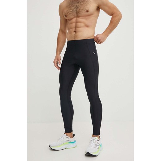 Mizuno legginsy do biegania Impulse Core kolor czarny gładkie J2GBB013 ze sklepu ANSWEAR.com w kategorii Spodnie męskie - zdjęcie 172188254