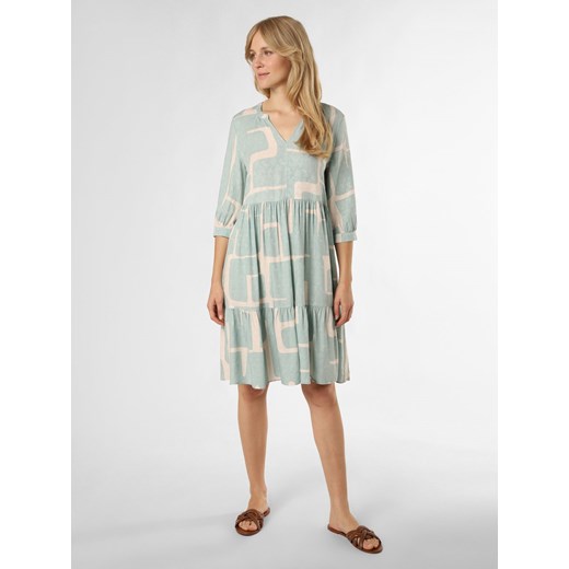 Opus Sukienka damska - grafika Wulari Kobiety wiskoza miętowy wzorzysty ze sklepu vangraaf w kategorii Sukienki - zdjęcie 172188301