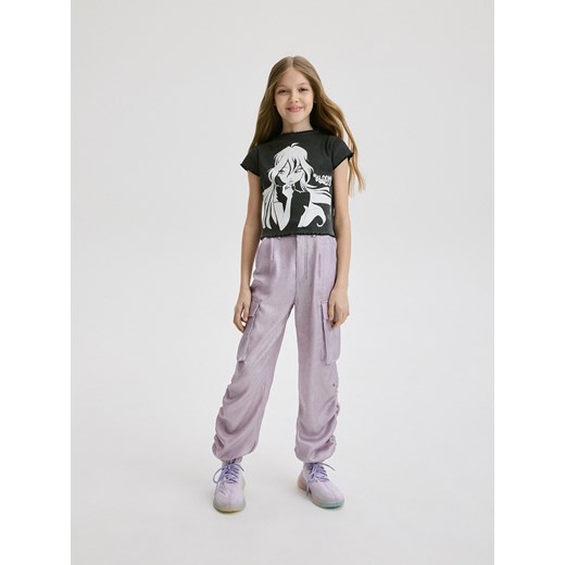 Reserved - T-shirt Winx Club - czarny Reserved 152 (11 lat) Reserved