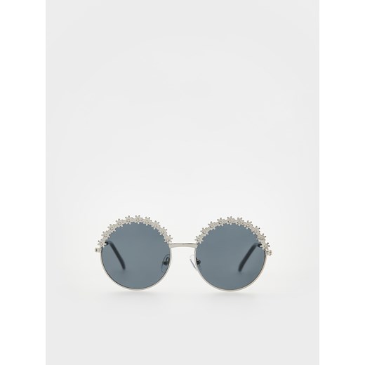 Reserved - Okrągłe okulary przeciwsłoneczne - jasnoszary ze sklepu Reserved w kategorii Okulary przeciwsłoneczne dziecięce - zdjęcie 172194574