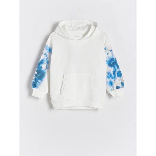 Reserved - Bawełniana bluza oversize - biały ze sklepu Reserved w kategorii Bluzy chłopięce - zdjęcie 172194643