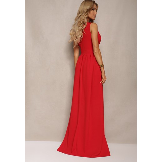 Czerwona Asymetryczna Sukienka Rozkloszowana Maxi Adavia Renee M okazyjna cena Renee odzież