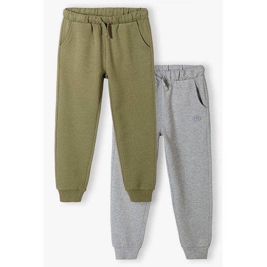 Szare i khaki spodnie dresowe dla chłopca - Limited Edition ze sklepu 5.10.15 w kategorii Spodnie chłopięce - zdjęcie 172195560