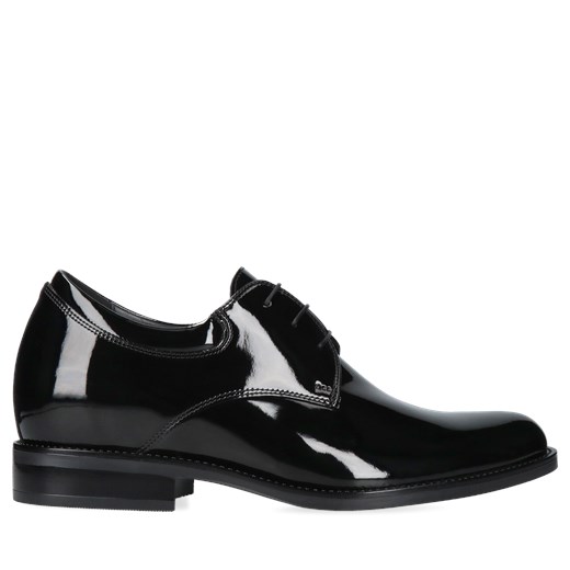 Czarne, eleganckie buty podwyższające Bruce +7 cm, Conhpol - polska produkcja, 38 Konopka Shoes