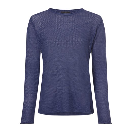 Franco Callegari Damski sweter lniany Kobiety len niebieski jednolity ze sklepu vangraaf w kategorii Swetry damskie - zdjęcie 172197470