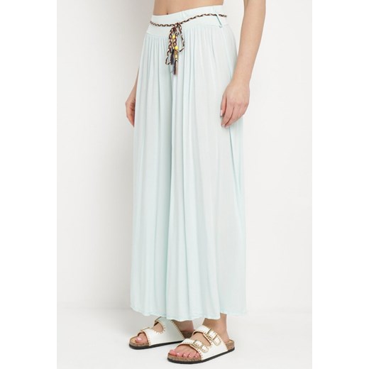 Miętowe Spodnie Samusi ze sklepu Born2be Odzież w kategorii Spodnie damskie - zdjęcie 172200050