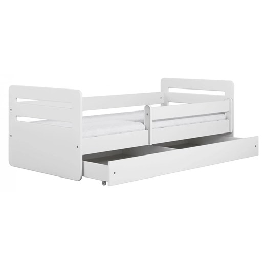 Łóżko dla dziecka z materacem 80x140 białe M5-L09 ze sklepu Edinos.pl w kategorii Łóżka dziecięce - zdjęcie 172200430