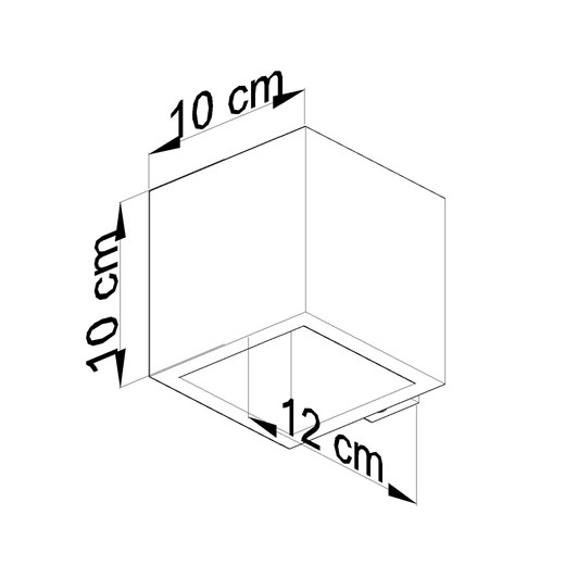 Loftowy kinkiet betonowy E717-Quas Lumes One Size Edinos.pl
