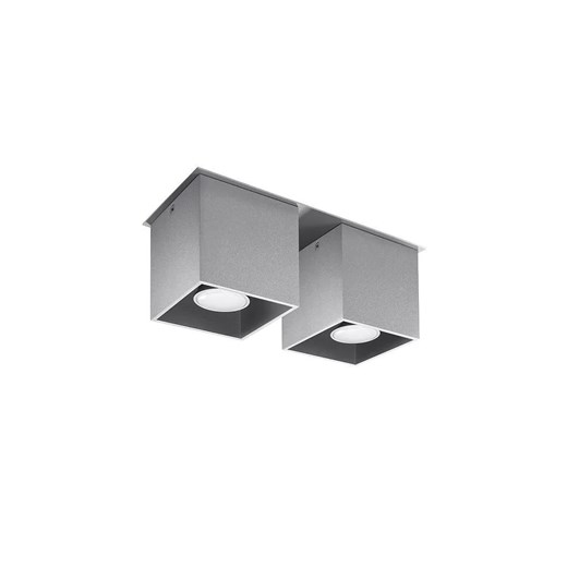 Kwadratowy plafon LED E767-Quas - szary Lumes One Size Edinos.pl