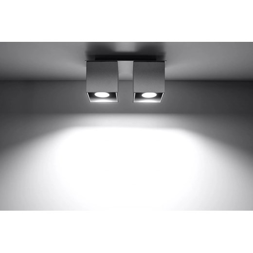 Kwadratowy plafon LED E767-Quas - szary Lumes One Size Edinos.pl