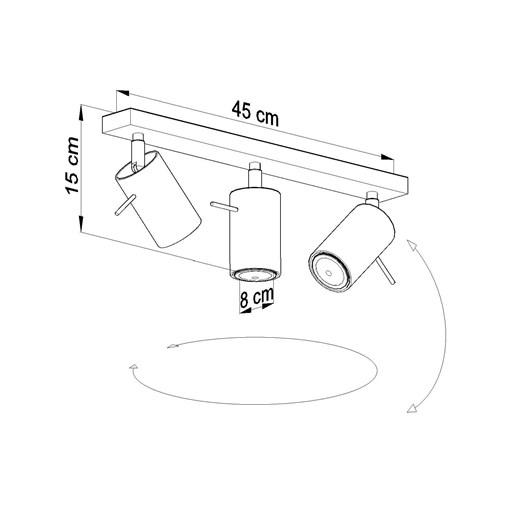 Minimalistyczny plafon LED E783-Rins - szary Lumes One Size Edinos.pl