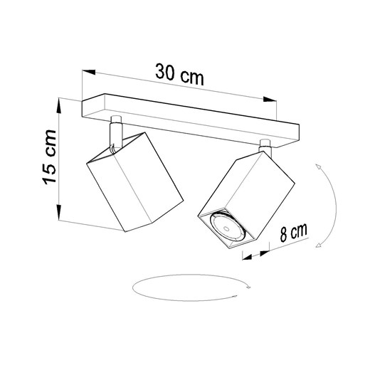 Szary loftowy plafon LED - E787-Merids Lumes One Size Edinos.pl
