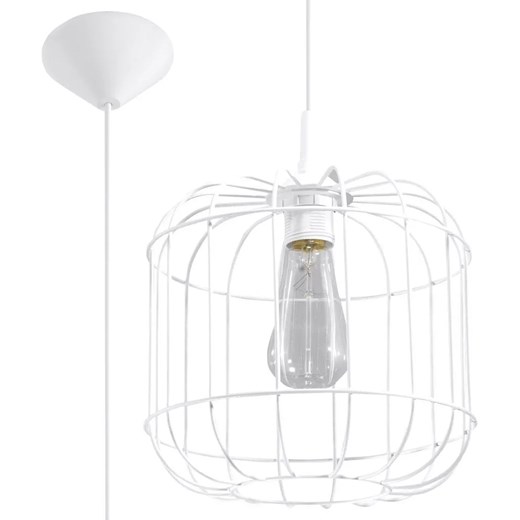 Lampa wisząca loft E842-Celto - biały ze sklepu Edinos.pl w kategorii Lampy wiszące - zdjęcie 172201110