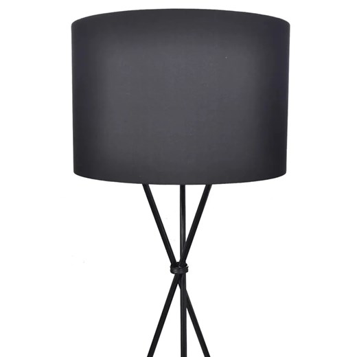Czarna okrągła stojąca lampa podłogowa z włącznikiem - EX02-Someba Lumes One Size Edinos.pl