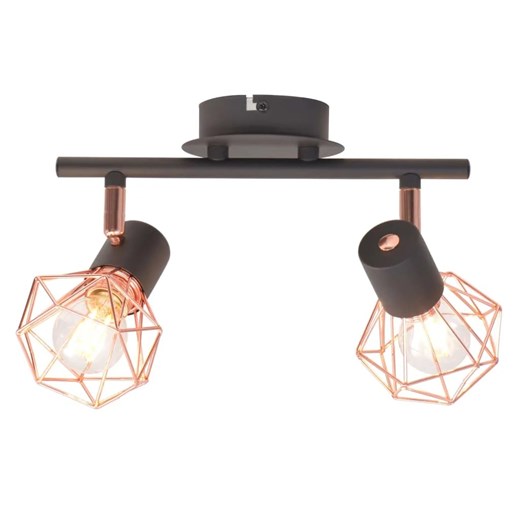 Czarno miedziana lampa sufitowa loft - EX28 Merisor ze sklepu Edinos.pl w kategorii Zestawy mebli do przedpokoju - zdjęcie 172201360
