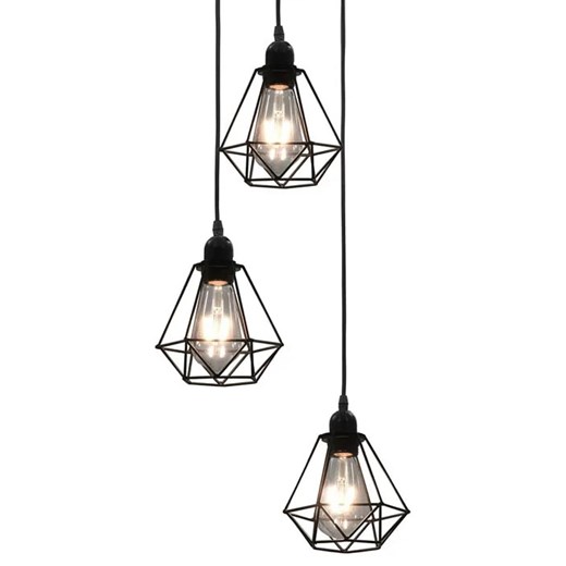 Czarna druciana lampa wisząca w stylu loftowym - EX820-Tevis Lumes One Size Edinos.pl