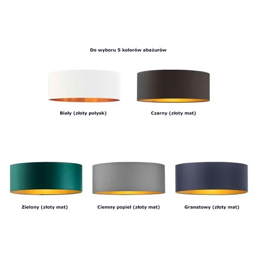 Lampa wisząca glamour z abażurem - EX254-Riox- 5 kolorów do wyboru Lumes One Size Edinos.pl