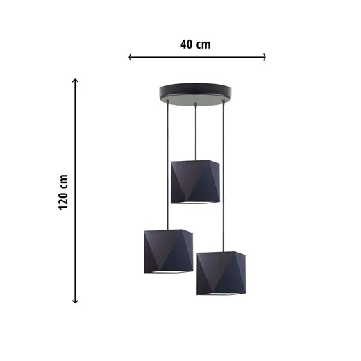 Lampa wisząca z trzema abażurami - EX256-Majorex- 18 kolorów do wyboru Lumes One Size Edinos.pl