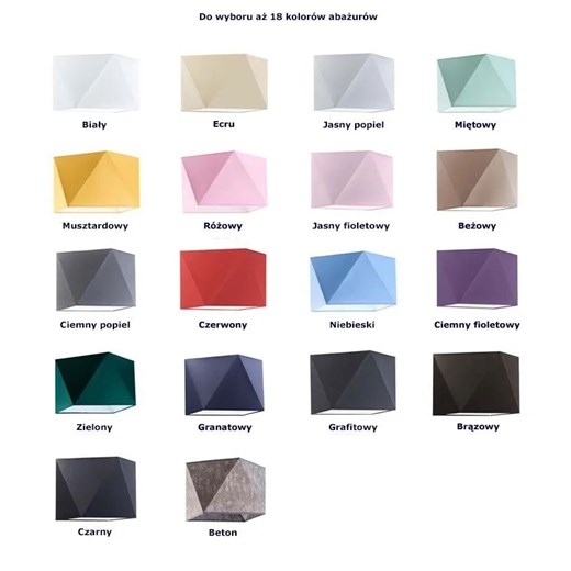 Lampa wisząca z geometrycznymi kloszami - EX290-Malibex - 18 kolorów do wyboru Lumes One Size Edinos.pl