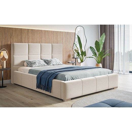 Tapicerowane łóżko z pojemnikiem 200x200 Campino 3X - 36 kolorów Elior One Size Edinos.pl