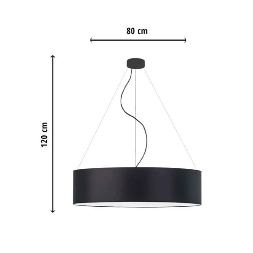 Lampa wisząca z dużym abażurem 80 cm - EX319-Portes - kolory do wyboru Lumes One Size Edinos.pl