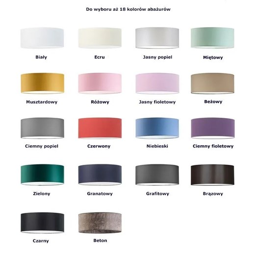 Lampa wisząca z dużym abażurem 80 cm - EX319-Portes - kolory do wyboru Lumes One Size Edinos.pl